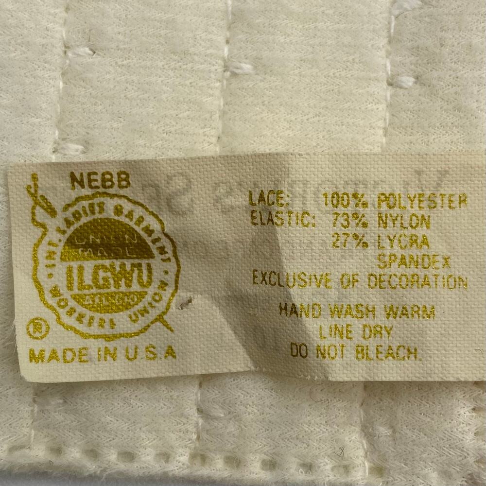 Vintage Victorias Secret Gold Label Sheer Cream Lace Corset 36B‎ Union Tag Bride - Picture 10 of 10